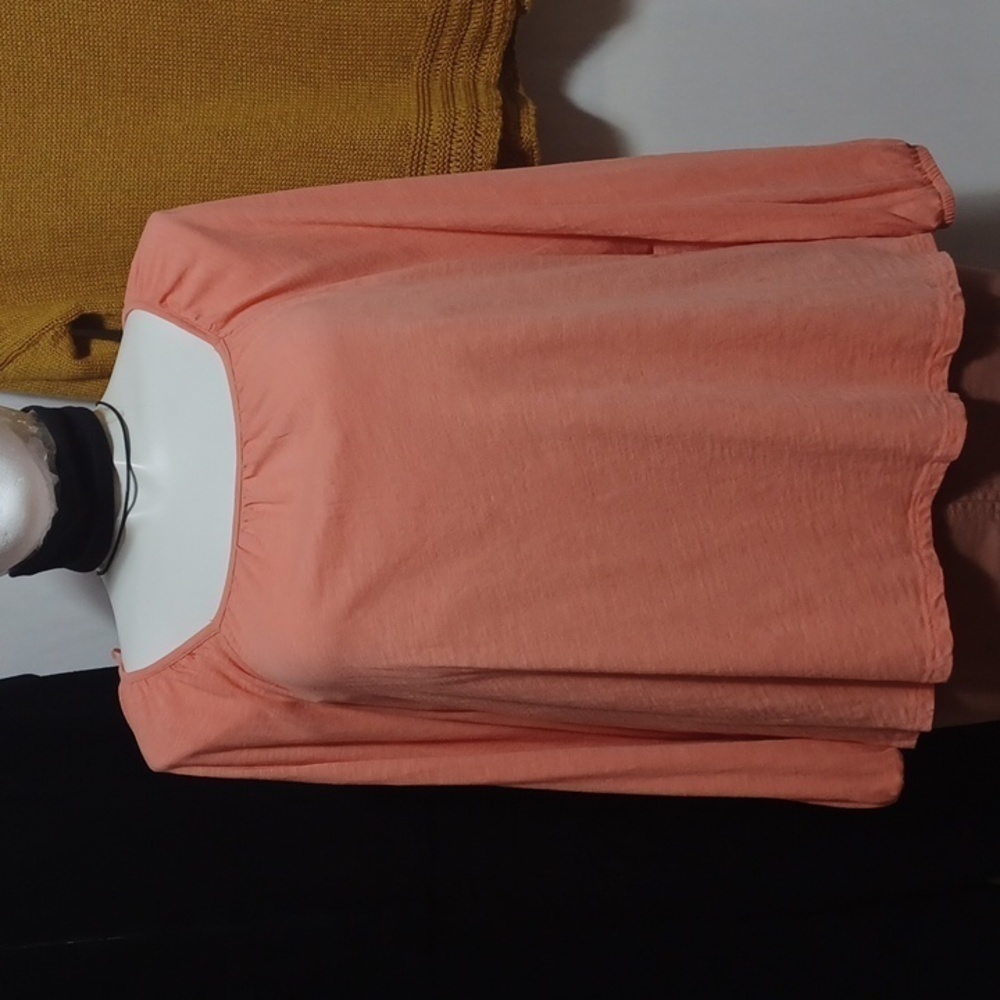 Terra & Sky TOP SIZE 1X IN A BEAUTIFUL PEACH Size 1X (16W-18W)
